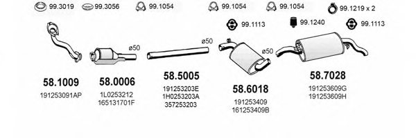ASSO ART2674 Exhaust System